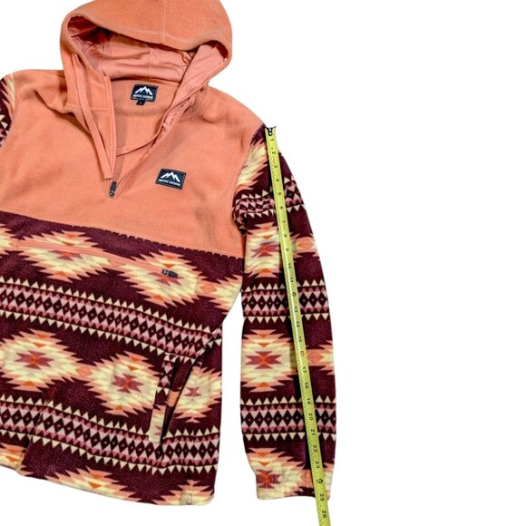 Massive Outdoor Men's 1/4 Zip Fleece Orange Aztec Large - No Stains - Picture 6 of 7